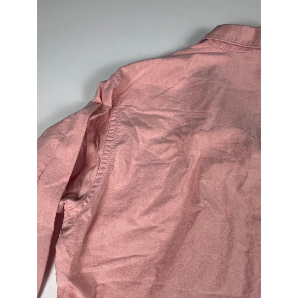 Wrangler Gold Mens 16 1/2x34 Pink Button Down Long Sleeve Shirt USA Made - Picture 15 of 16